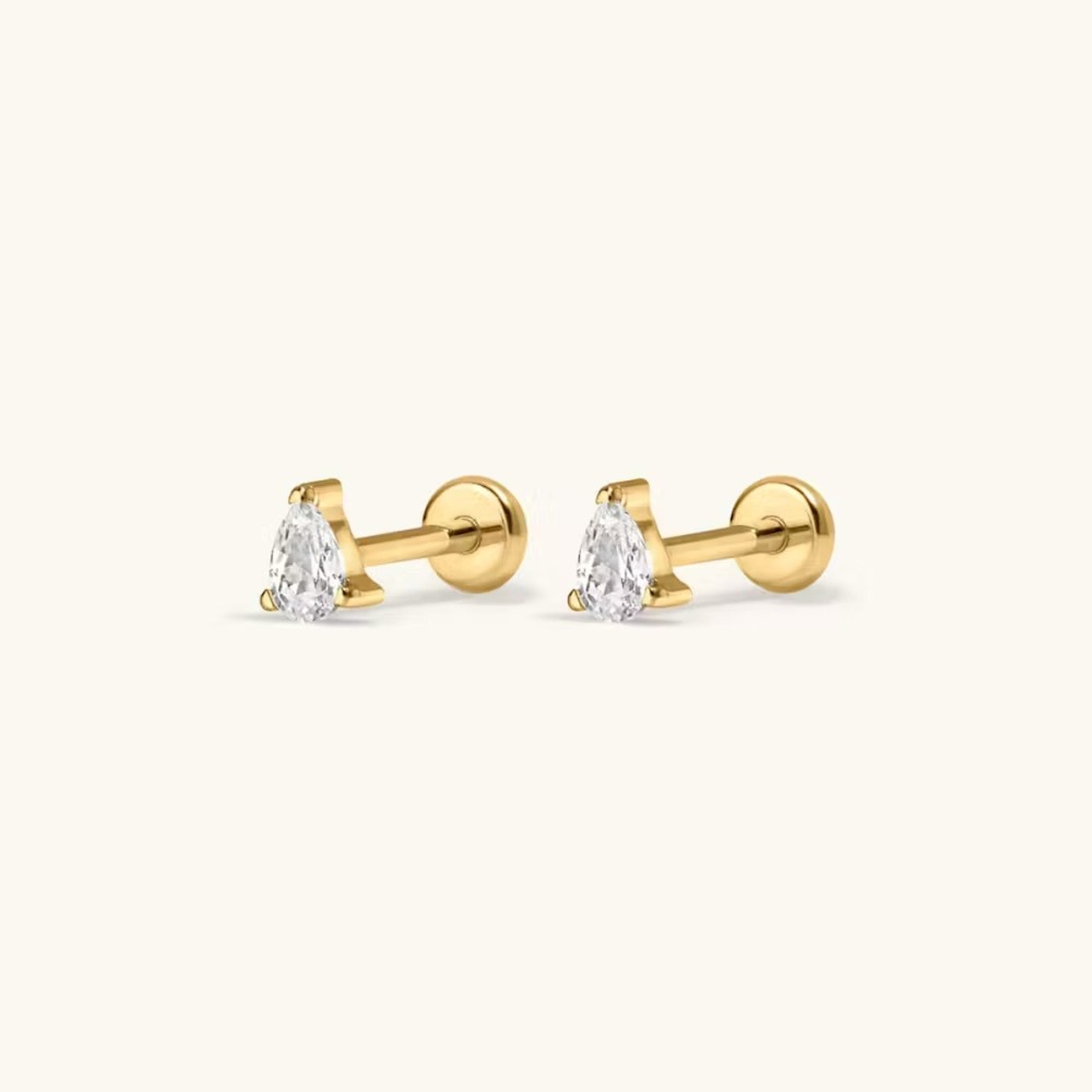 Elegant Gold and Silver Teardrop Earrings